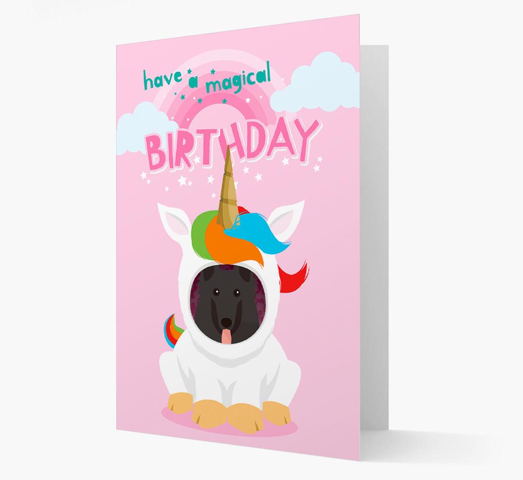 Magical Birthday Unicorn: Personalized {breedFullName} Icon Card