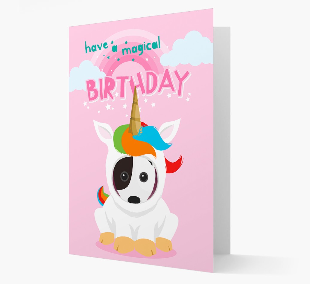 Magical Birthday Unicorn: Personalized {breedFullName} Icon Card