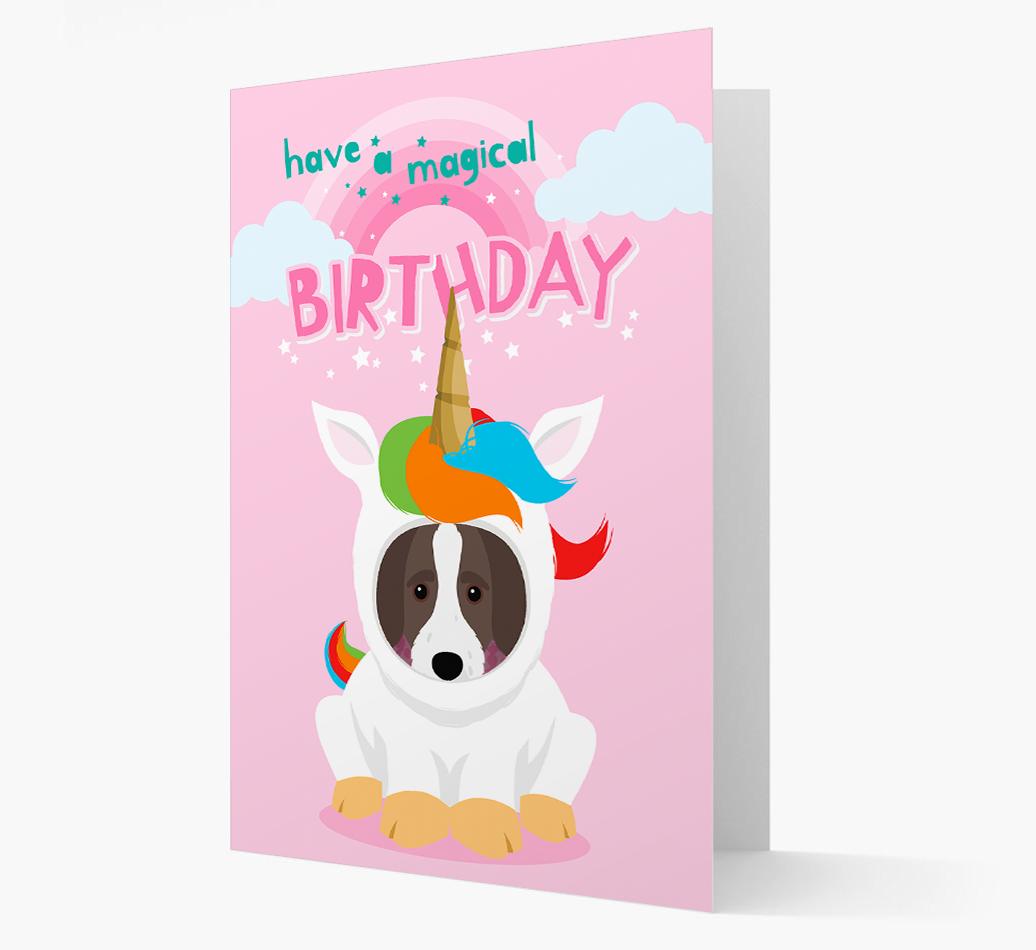 Magical Birthday Unicorn: Personalized {breedFullName} Icon Card