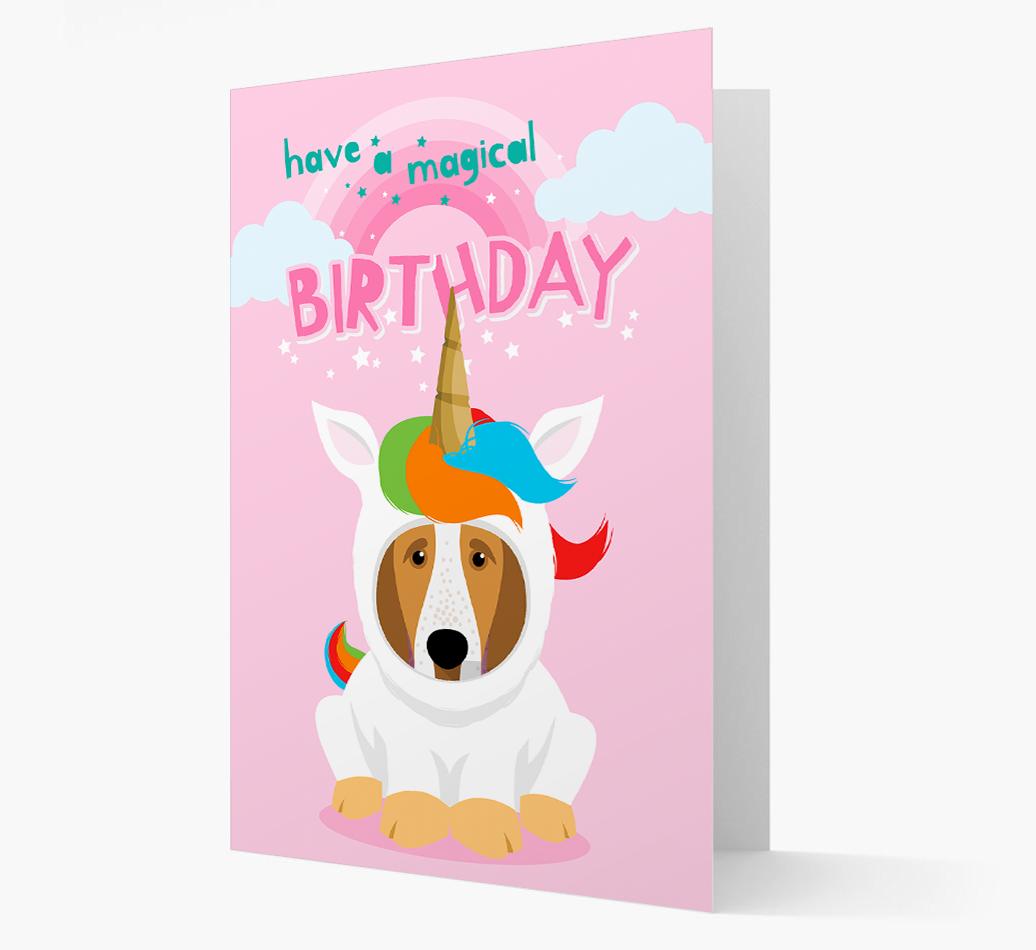 Magical Birthday Unicorn: Personalized {breedFullName} Icon Card