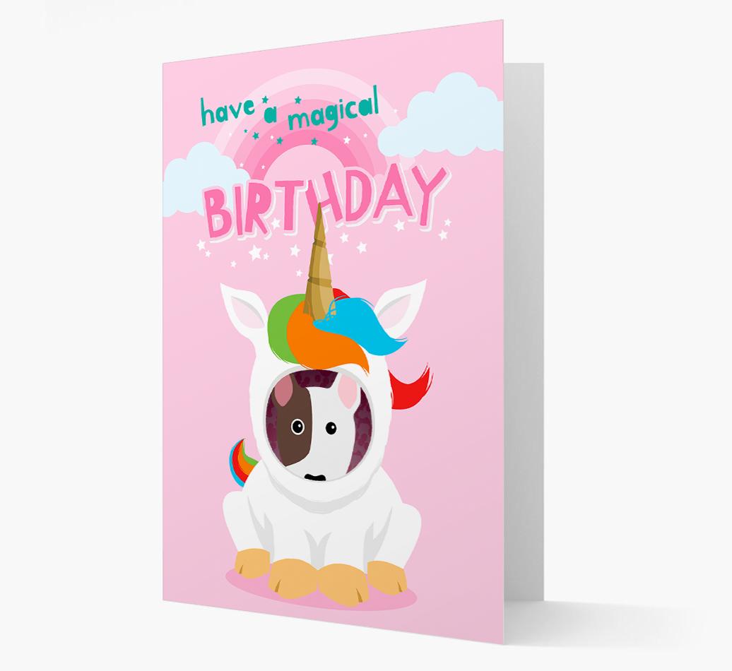 Magical Birthday Unicorn: Personalized {breedFullName} Icon Card