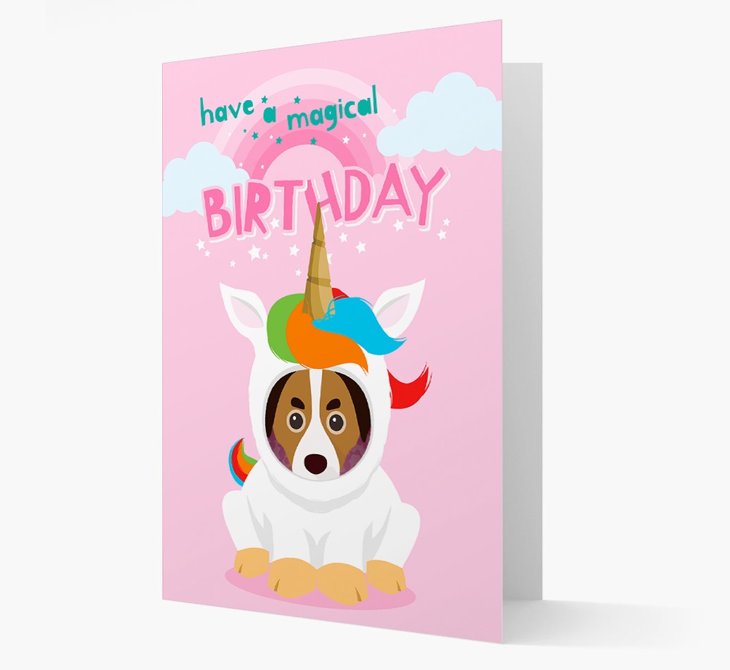 Magical Birthday Unicorn: Personalized {breedFullName} Icon Card