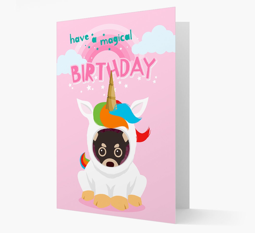 Magical Birthday Unicorn: Personalized {breedFullName} Icon Card