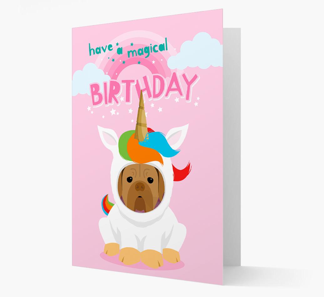 Magical Birthday Unicorn: Personalized {breedFullName} Icon Card