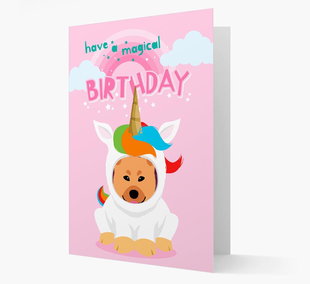 Magical Birthday Unicorn: Personalized {breedFullName} Icon Card