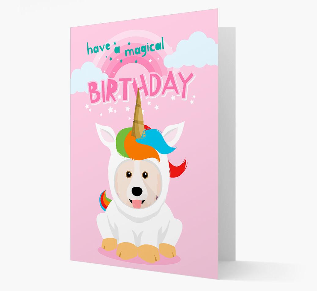 Magical Birthday Unicorn: Personalised {breedFullName} Card