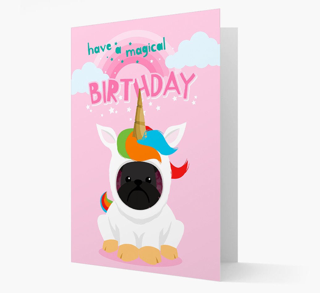 Magical Birthday Unicorn: Personalized {breedFullName} Icon Card