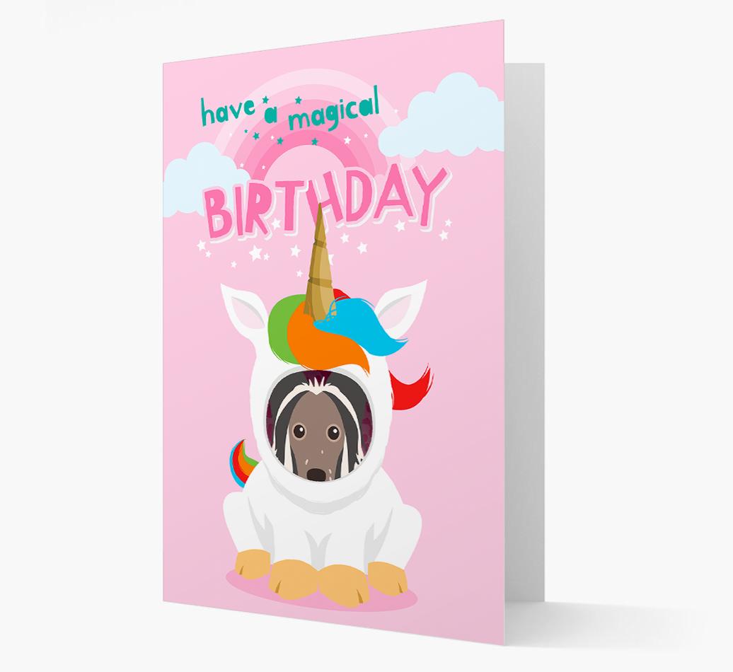 Magical Birthday Unicorn: Personalized {breedFullName} Icon Card