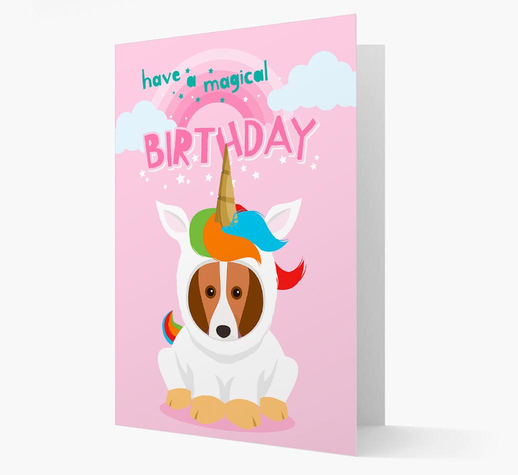 Magical Birthday Unicorn: Personalized {breedFullName} Icon Card