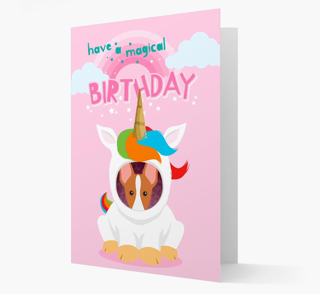 Magical Birthday Unicorn: Personalized {breedFullName} Icon Card