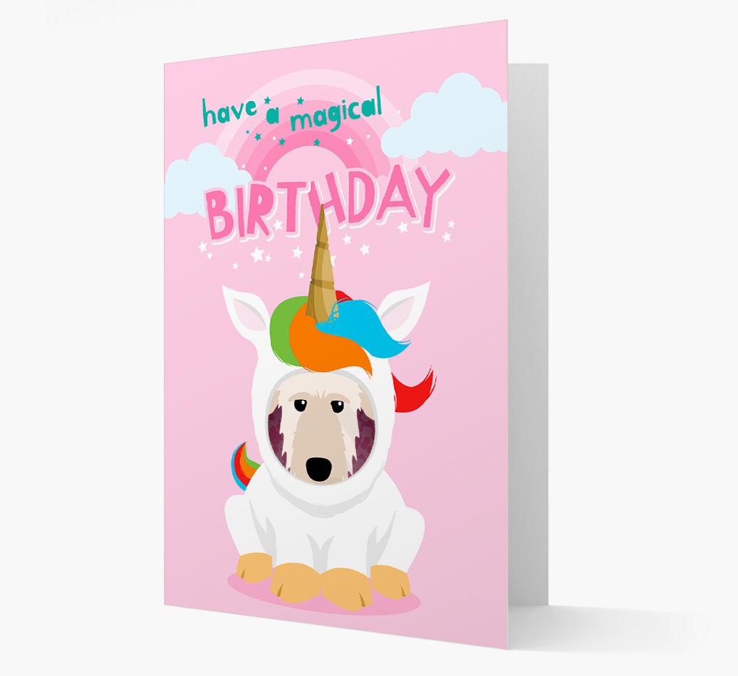 Magical Birthday Unicorn: Personalized {breedFullName} Icon Card