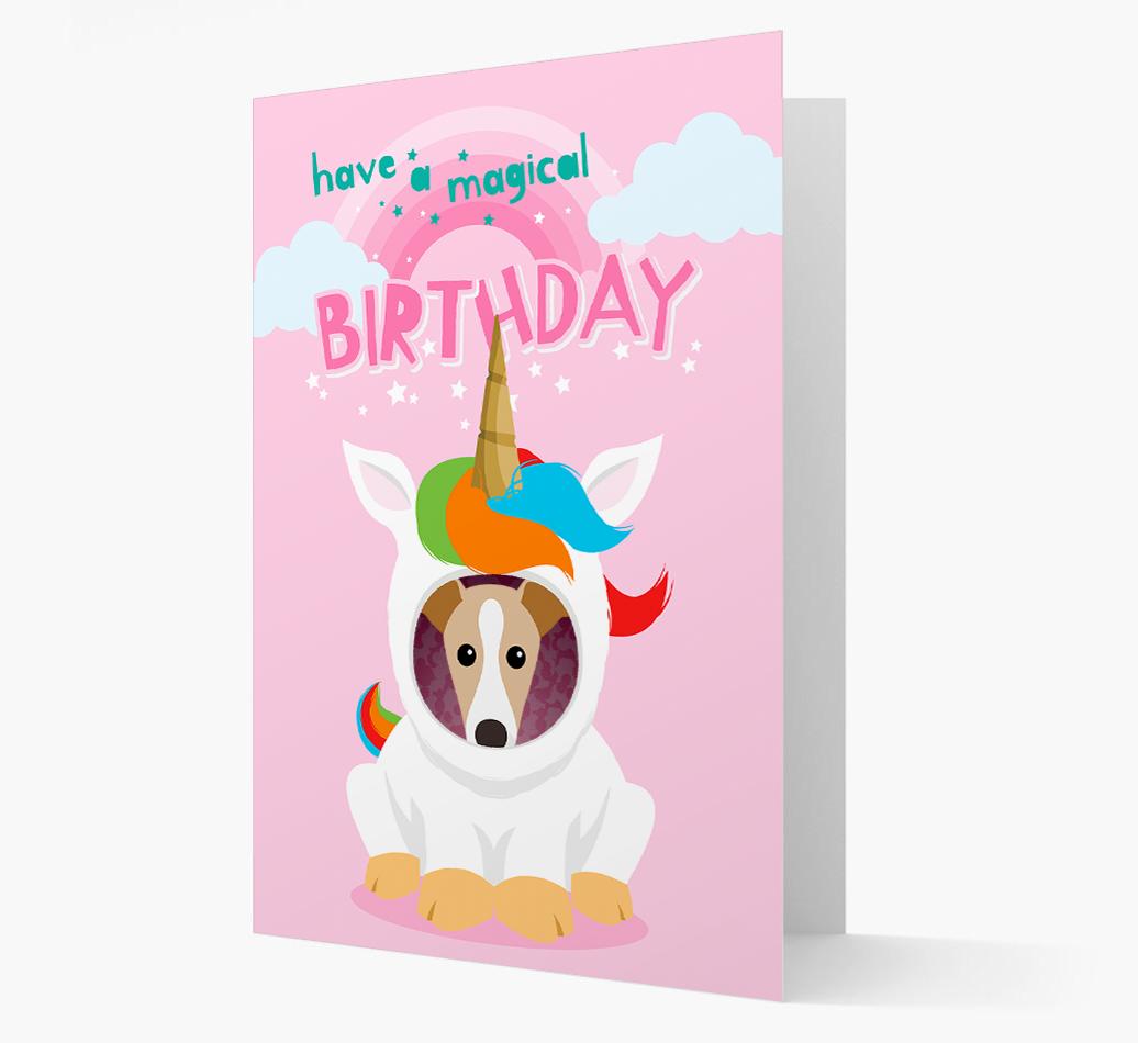 Magical Birthday Unicorn: Personalized {breedFullName} Icon Card
