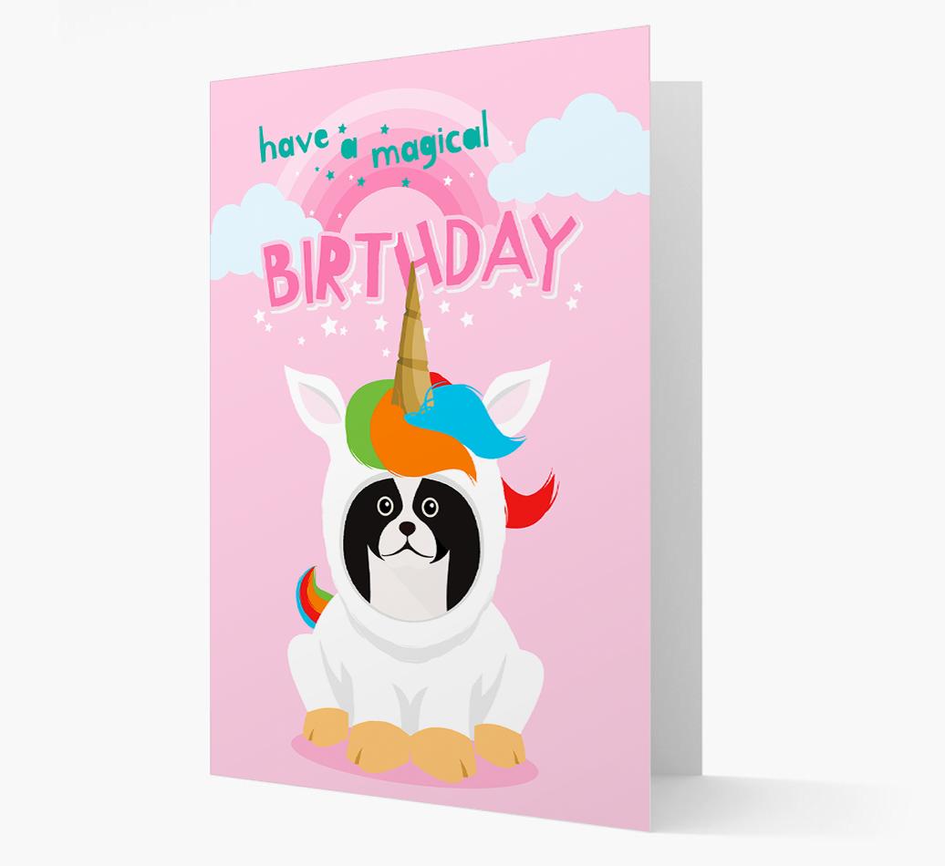 Magical Birthday Unicorn: Personalized {breedFullName} Icon Card