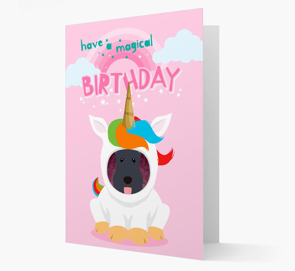 Magical Birthday Unicorn: Personalized {breedFullName} Icon Card