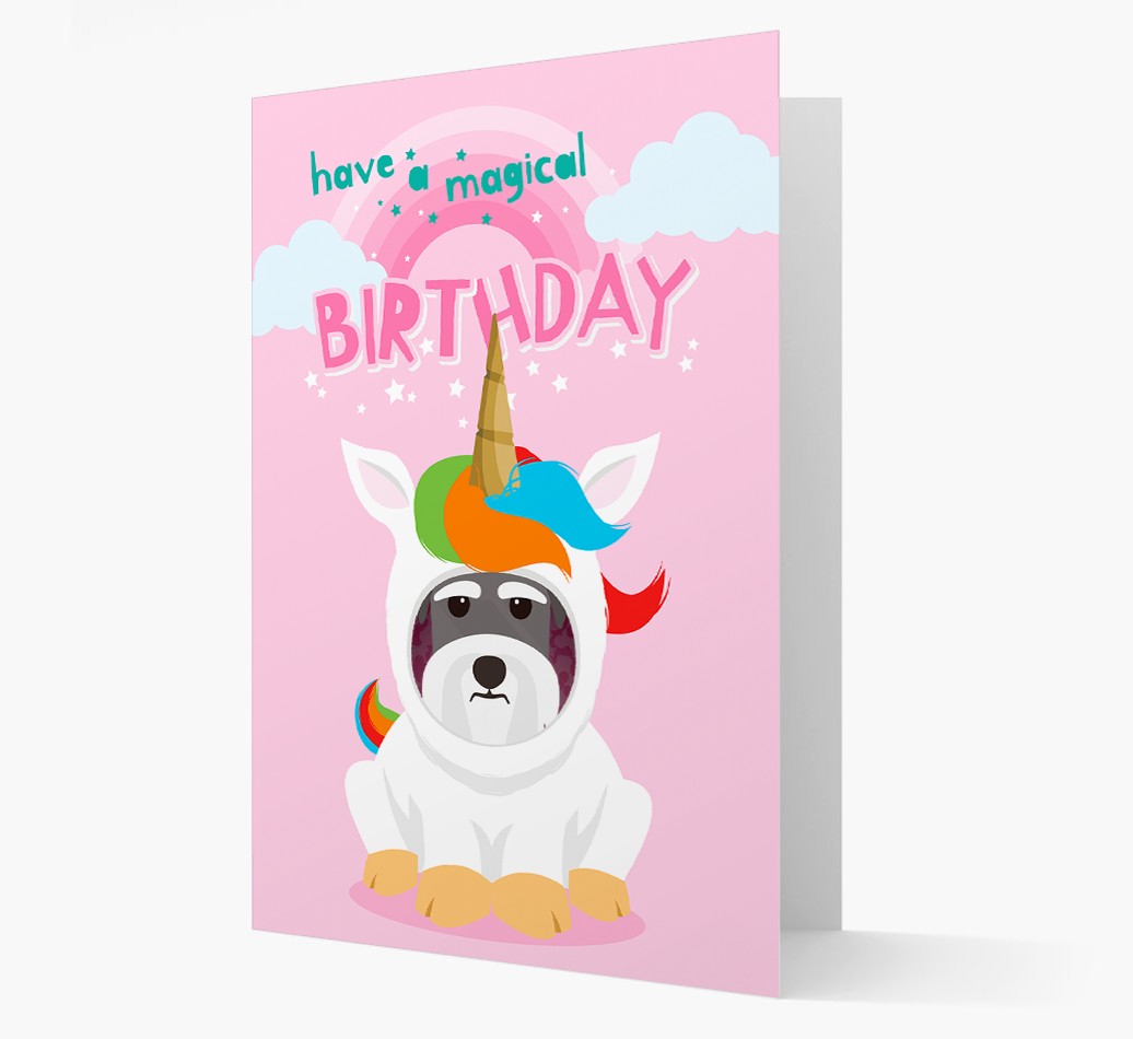 Magical Birthday Unicorn: Personalized {breedFullName} Icon Card