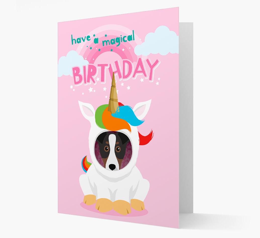 Magical Birthday Unicorn: Personalized {breedFullName} Icon Card