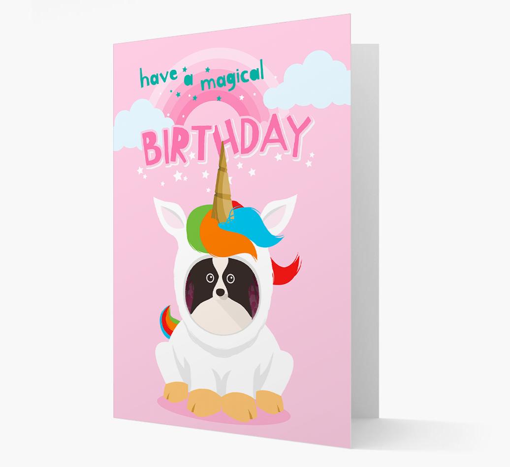 Magical Birthday Unicorn: Personalized {breedFullName} Icon Card