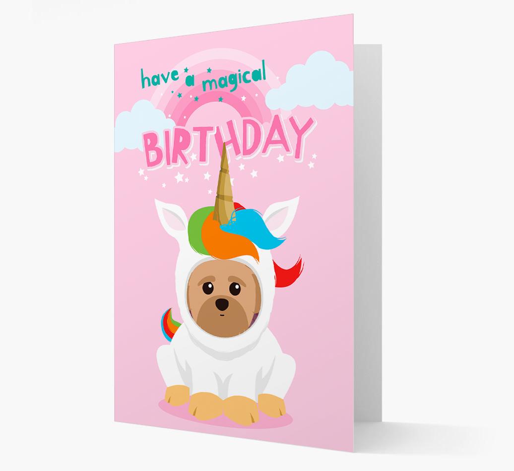 Magical Birthday Unicorn: Personalized {breedFullName} Icon Card