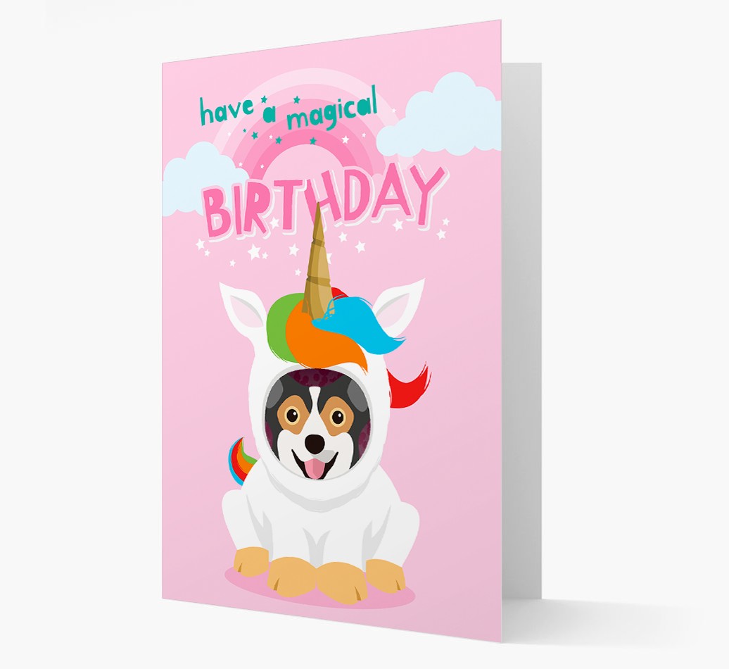 Magical Birthday Unicorn: Personalized {breedFullName} Icon Card