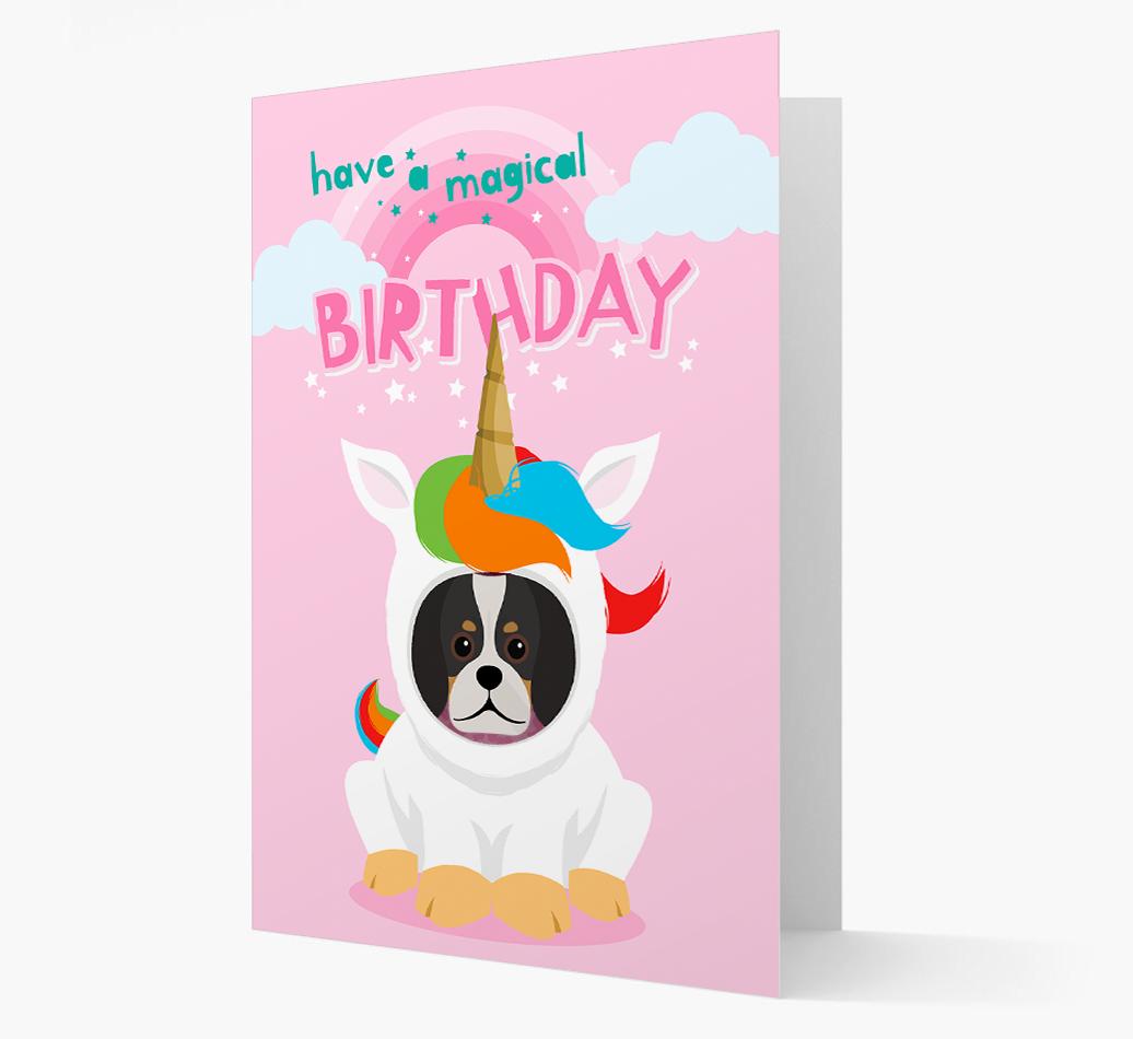 Magical Birthday Unicorn: Personalized {breedFullName} Icon Card