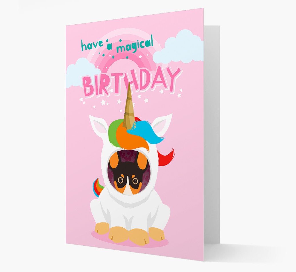 Magical Birthday Unicorn: Personalized {breedFullName} Icon Card