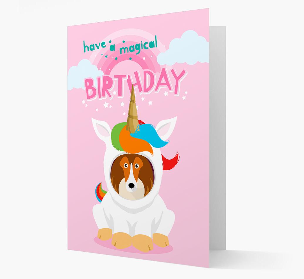 Magical Birthday Unicorn: Personalized {breedFullName} Icon Card