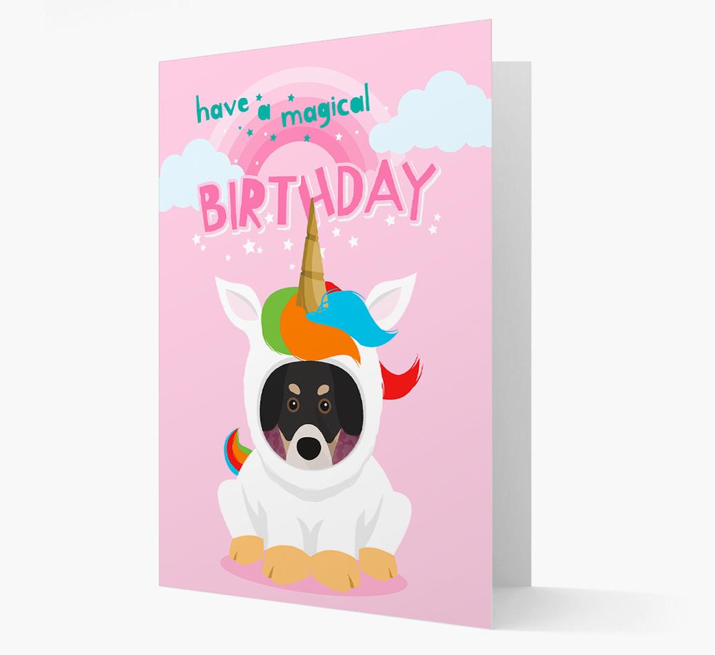 Magical Birthday Unicorn: Personalized {breedFullName} Icon Card