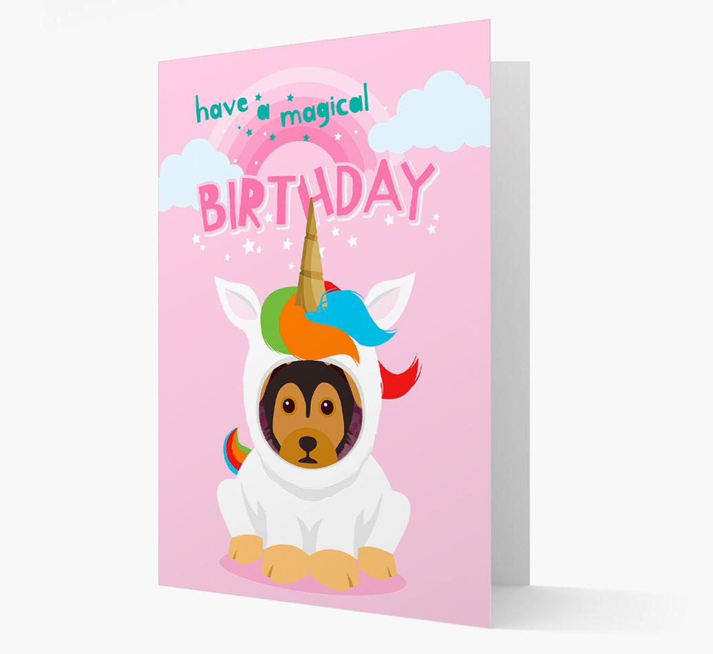 Magical Birthday Unicorn: Personalized {breedFullName} Icon Card