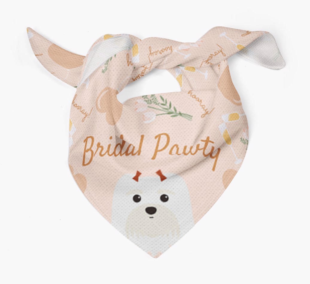 Bridal Pawty: Personalized {breedFullName} Bandana