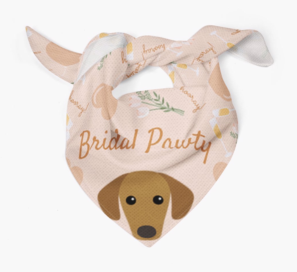 Bridal Pawty: Personalized {breedFullName} Bandana