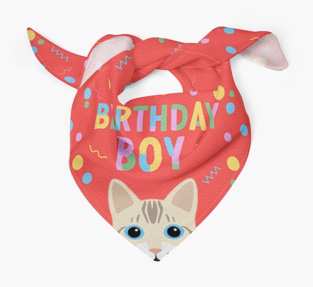 Birthday Boy: Personalised {breedCommonName} Bandana