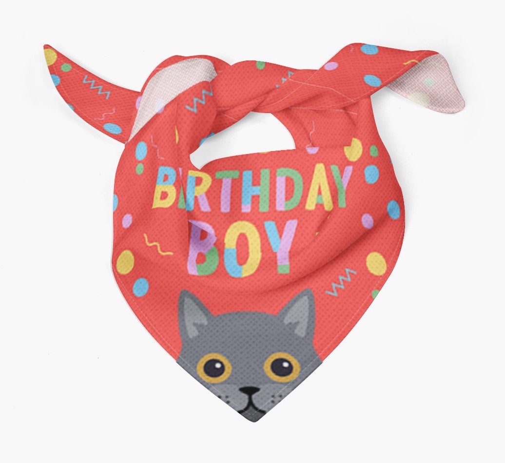 Birthday Boy: Personalised {breedCommonName} Bandana