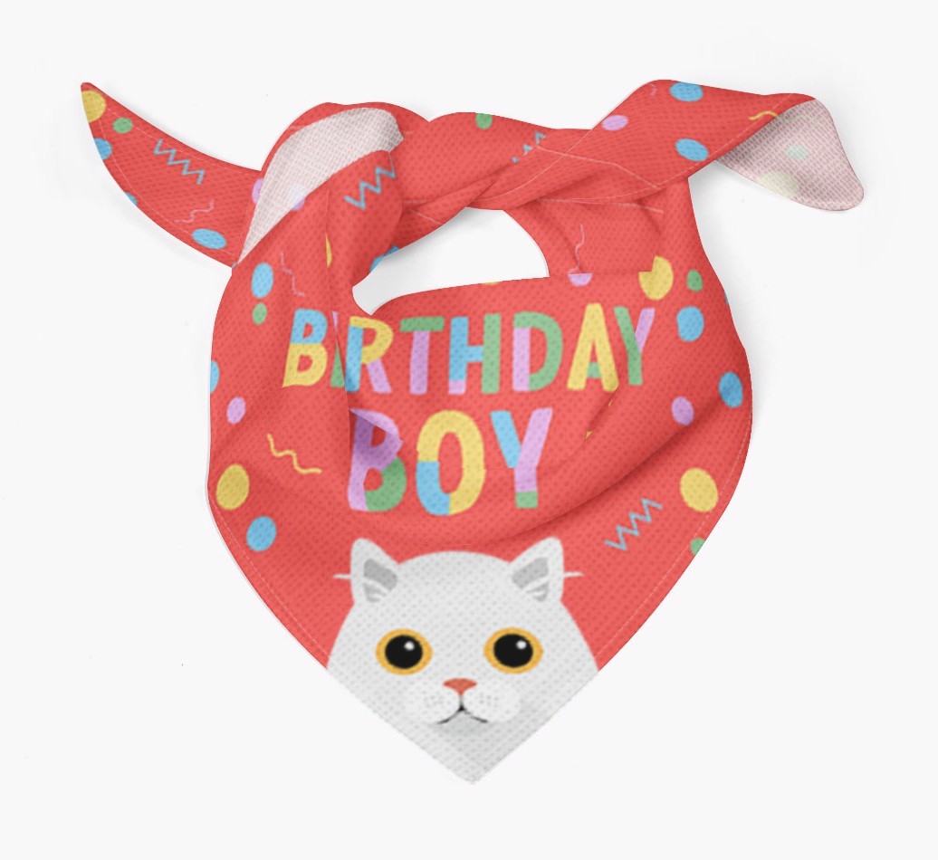 Birthday Boy: Personalised {breedCommonName} Bandana