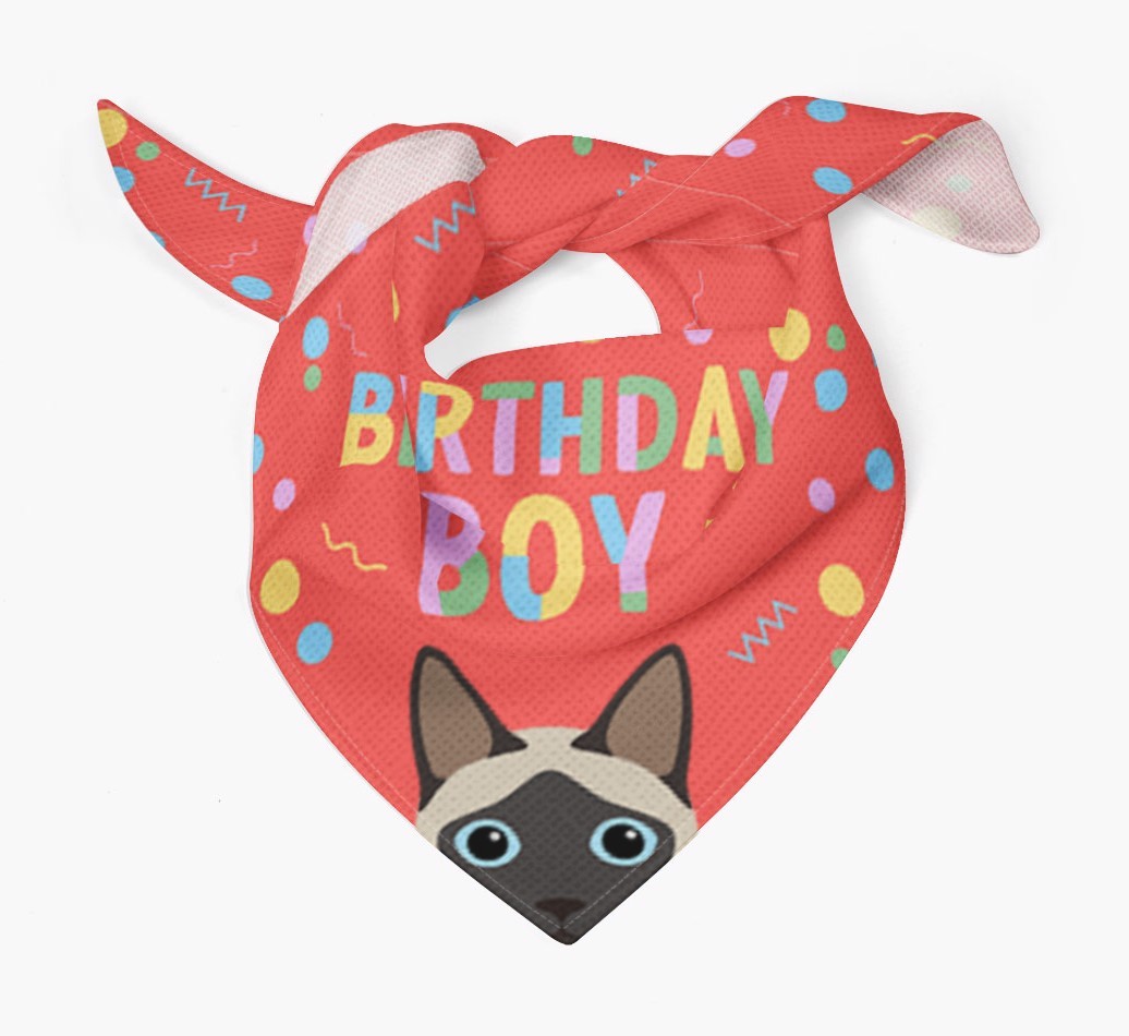Birthday Boy: Personalised {breedCommonName} Bandana