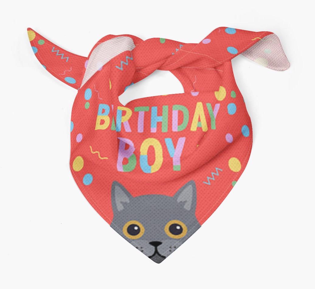 Birthday Boy: Personalized {breedCommonName} Bandana