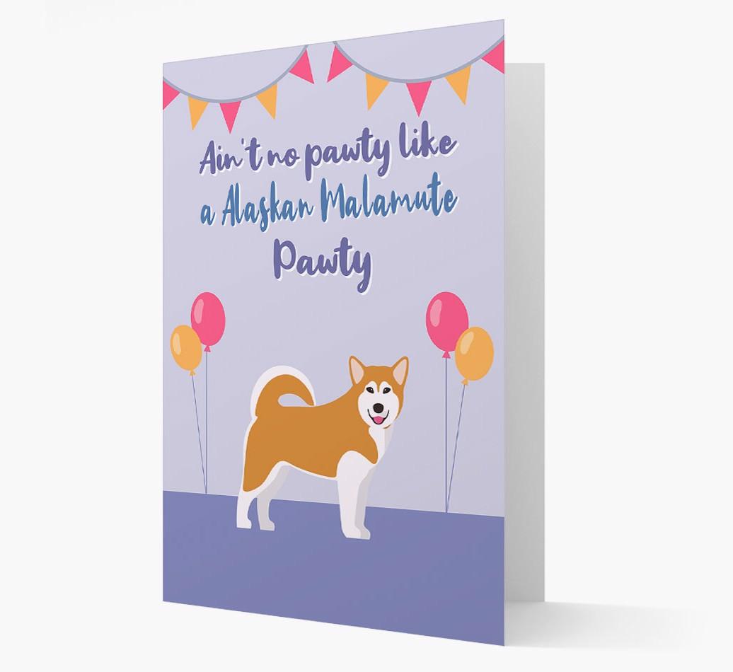 Ain't No Pawty: Personalized {breedFullName} Card