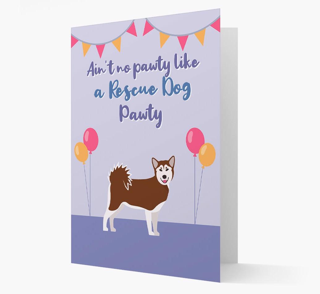 Ain't No Pawty: Personalized {breedFullName} Card