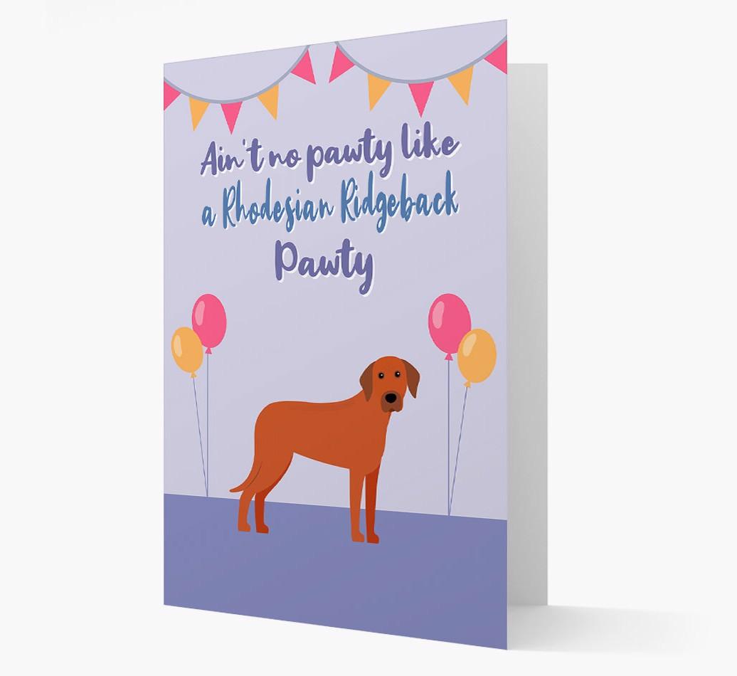 Ain't No Pawty: Personalized {breedFullName} Card