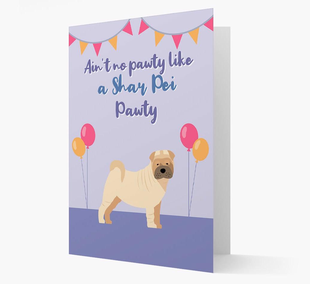 Ain't No Pawty: Personalized {breedFullName} Card