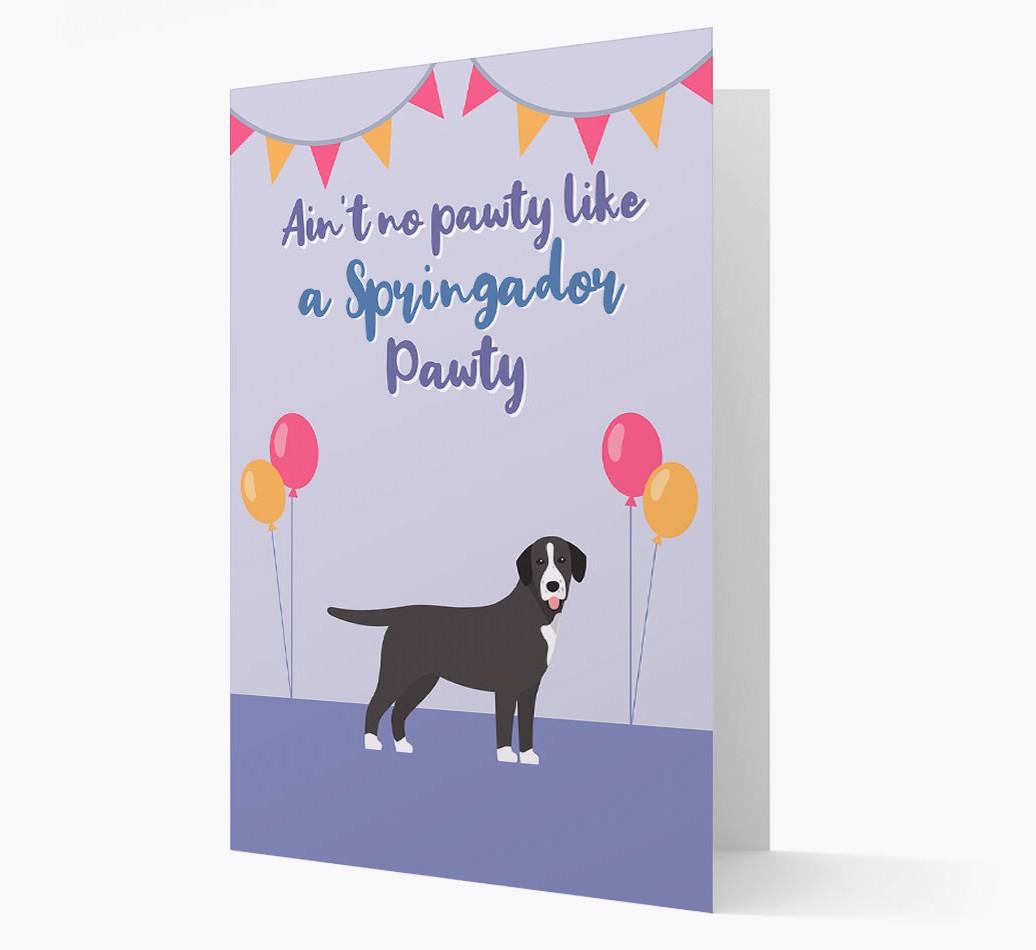 Ain't No Pawty: Personalized {breedFullName} Card