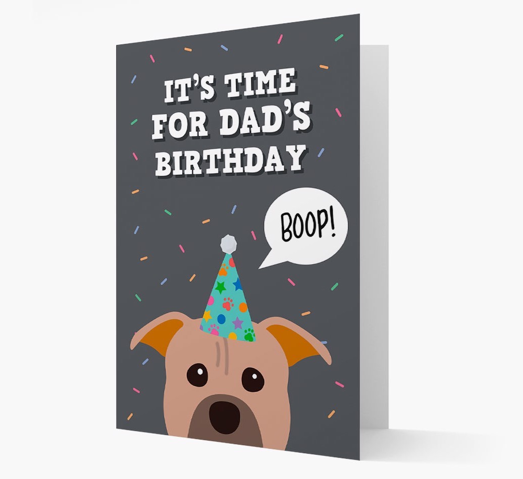 Dad's Birthday Boop: Personalised {breedFullName} Card