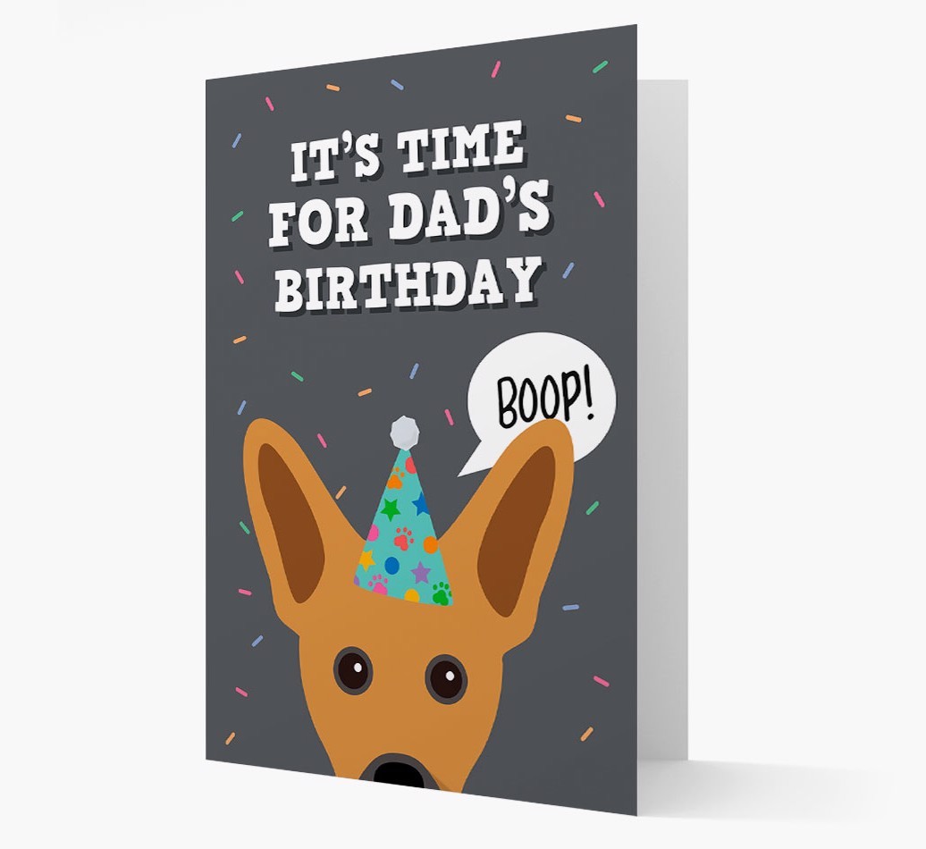 Dad's Birthday Boop: Personalised {breedFullName} Card