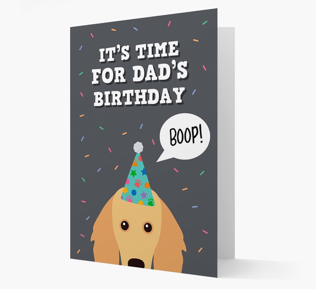 Dad's Birthday Boop: Personalised {breedFullName} Card