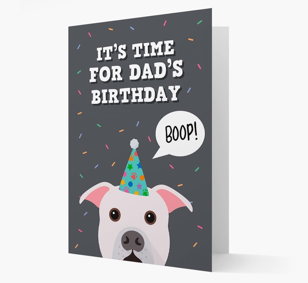 Dad's Birthday Boop: Personalised {breedFullName} Card