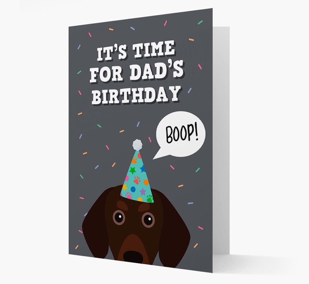 Dad's Birthday Boop: Personalised {breedFullName} Card