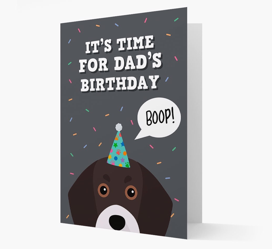 Dad's Birthday Boop: Personalised {breedFullName} Card