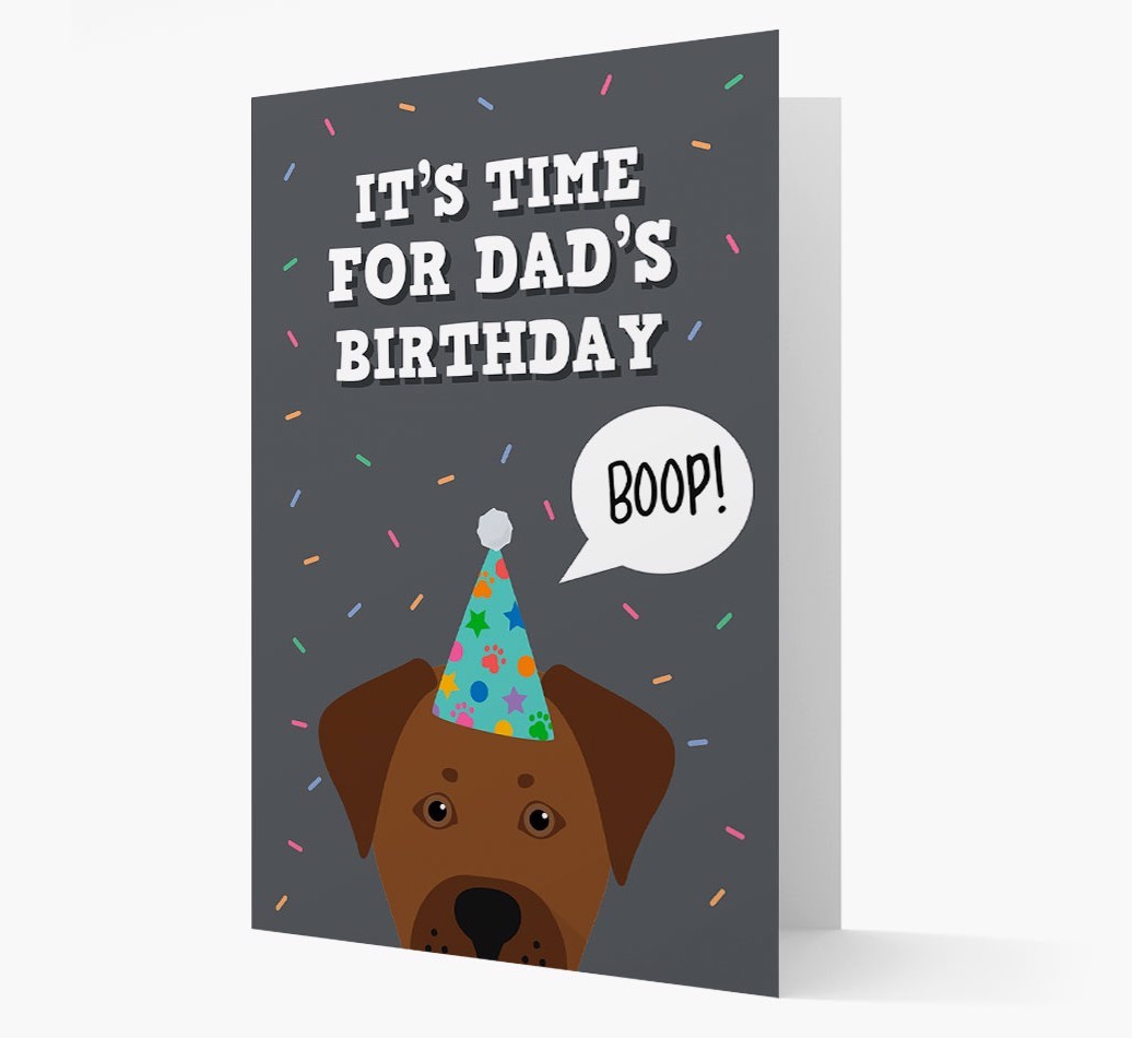 Dad's Birthday Boop: Personalised {breedFullName} Card