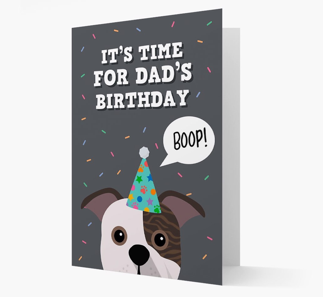 Dad's Birthday Boop: Personalised {breedFullName} Card