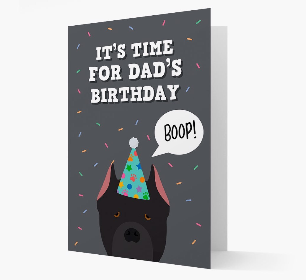 Dad's Birthday Boop: Personalised {breedFullName} Card