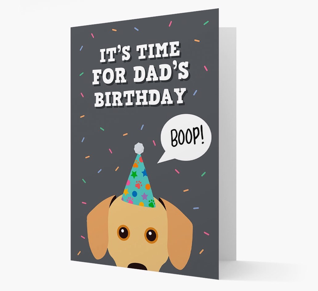 Dad's Birthday Boop: Personalised {breedFullName} Card